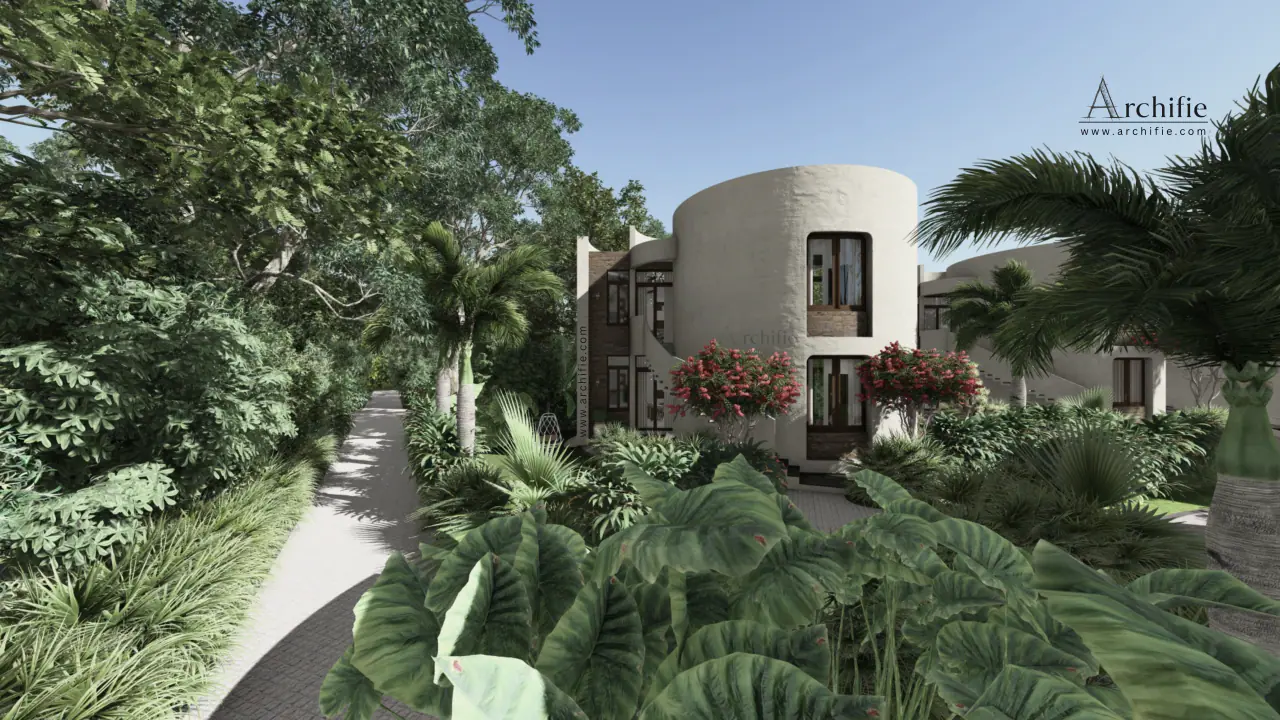 Vanyara's architecture set into the forest